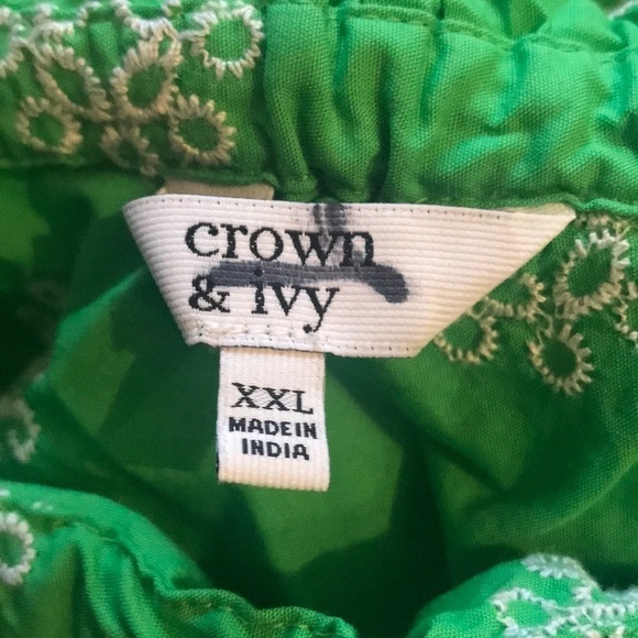 🆕 Crown & Ivy Green One Shoulder Top XXL - Picture 6 of 7